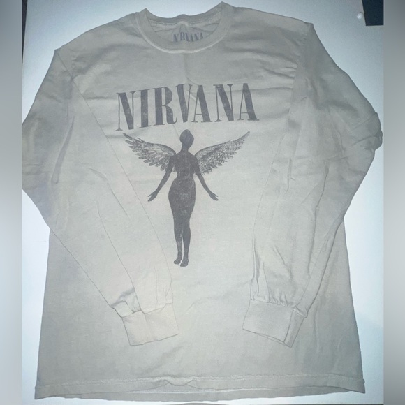 NIRVANA Other - NIRVANA Cream Long Sleeve Tee